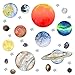 LiKin Estrellas Fluorescentes para Techo,32 Piezas Luminosas Pegatina Planetas para Techo Chico Niña Bebé