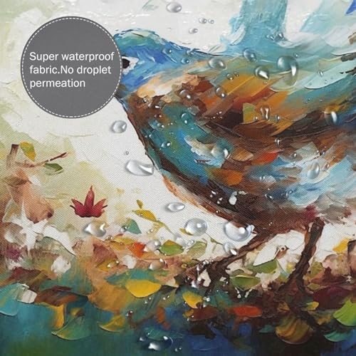 Rideau de douche oiseau d'hiver imperméable lavable 183x183cm