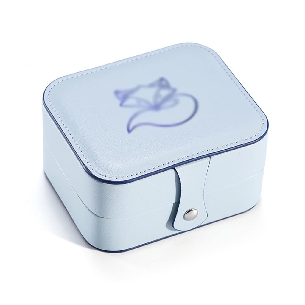 Joyero pequeño y práctico para guardar anillos, pendientes, joyero, viajes, joyero portátil (D 12 x 10 x 6 cm) (D 12 x 10 x 6 cm)