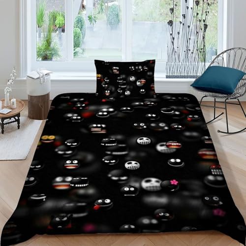 Parure de couette microfbre fleurs 135x200cm avec taie pour lit simple - 3