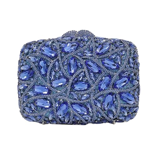Image of Colorful Crystal Clutch Box Handbag Women Sparkling Evening Bags for Wedding Party Prom Purse