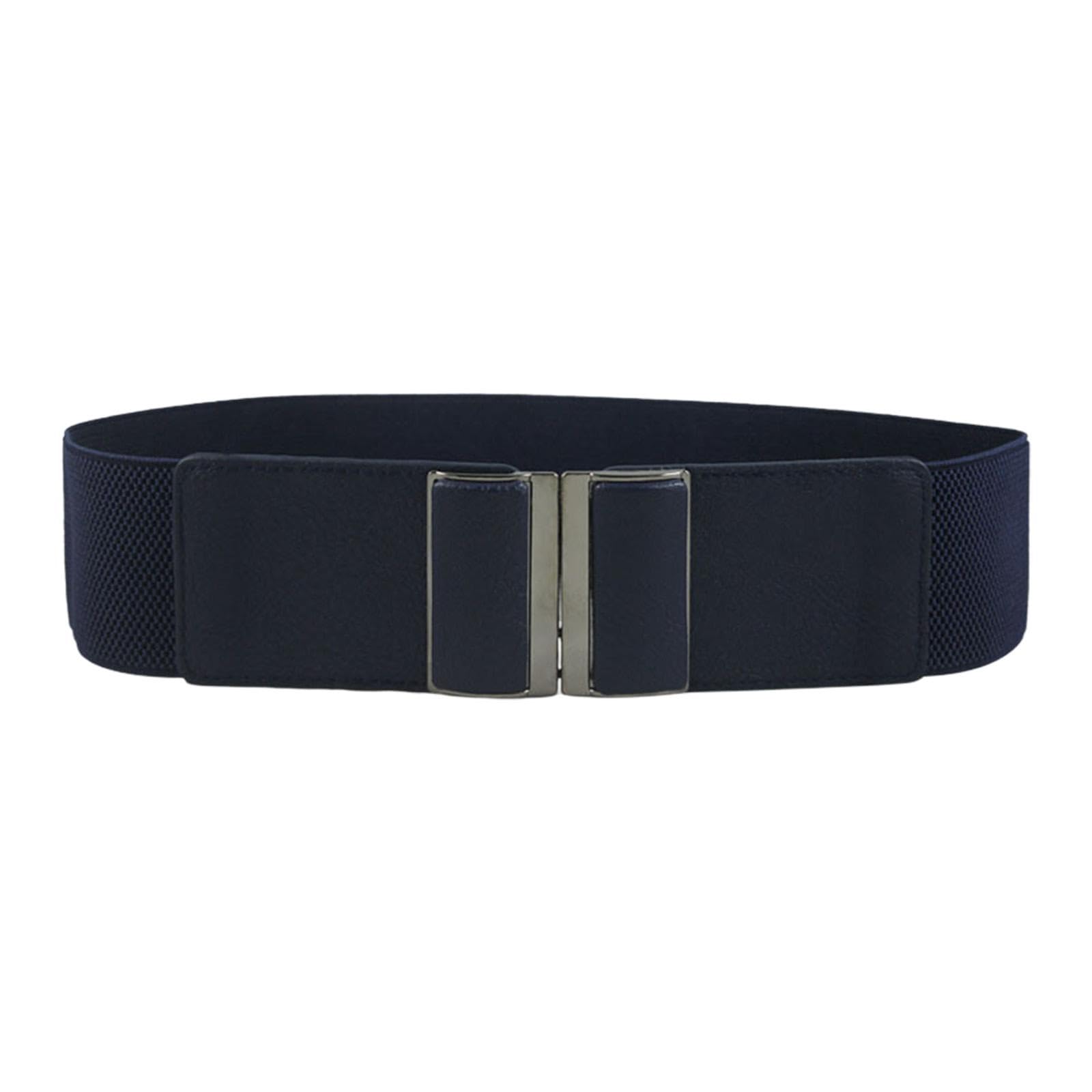 HEAVENGLOW Stretchy Corset Cinch Belt Streetwear Sweaters Women Wide Elastic Waist Belt Navy Blue 65cm-image-43