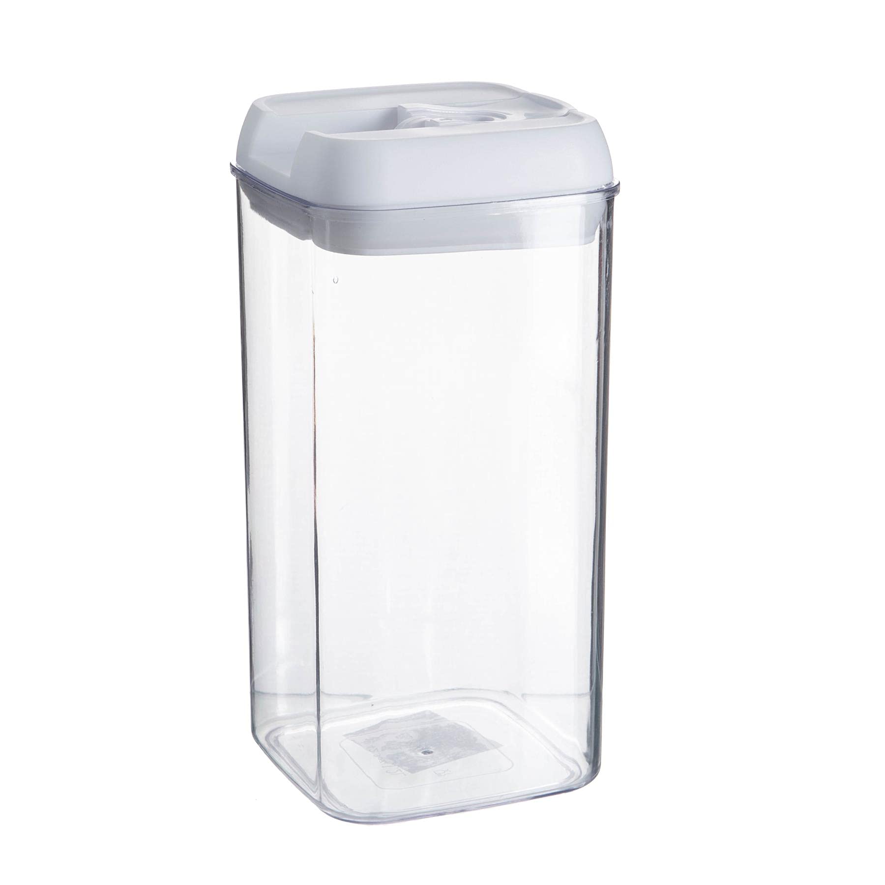 Argon Table Food Storage Container with Airtight Flip Lock Lid - 1200ml - White - 1 Pack - Plastic Kitchen Storage Tupperware Pantry Food Organiser for Cereal, Oats, Sugar, Coffee, Biscuits, Tea