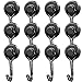 MIKEDE Magnetic Hooks 12 Pack 40Lbs Heavy Duty Neodymium Magnet Hooks Black Magnetic Swivel Hooks for Hanging Rust Proof Strong Magnets with Hook Magnetic Metal Hanger for Storage