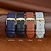 ANNEFIT Calfskin Leather Watch Straps 16mm, Thin Elegant Replacement Watch Band with Gold Buckle (Brown)