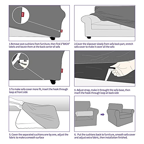 Znsayotx Luxury Velvet Chair Slipcovers With Arms 2 Piece Stretch Chair Covers For Living Room Soft Armchair Slipcover Anti Slip Dog Pet Friendly Furnitre Protector (Deep Teal),32"-46"(1 Cushion) #TOP6