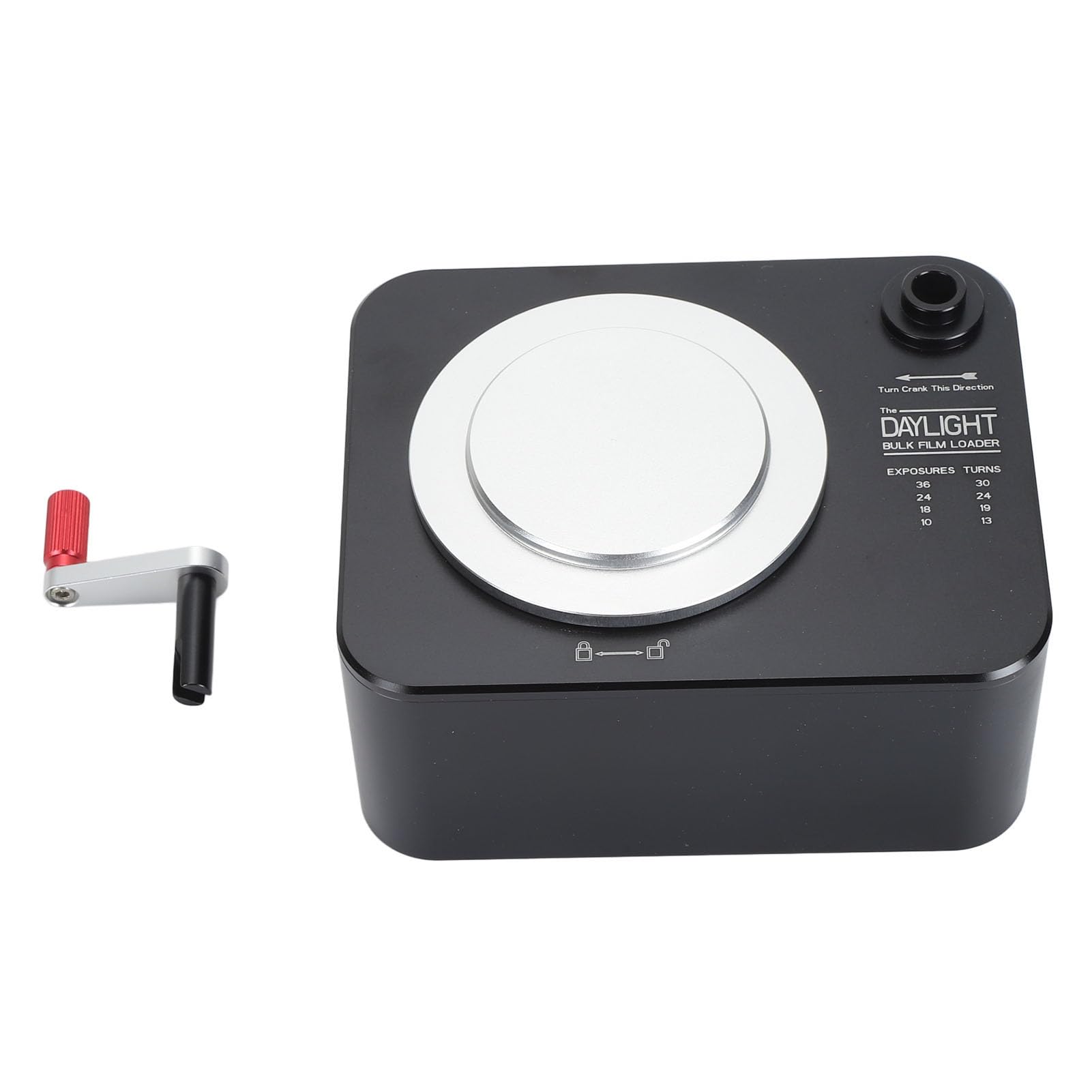 Dispenser per pellicola, in lega di alluminio, con maniglia di riavvolgimento per pellicola da 35 mm, portatile e facile da usare, ideale per gli appassionati di fotografia