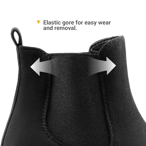 DREAM PAIRS Women's High Chunky Heel Chelsea Ankle Boots Slip On Elastic Fall Heeled Booties Shoes - Image 5
