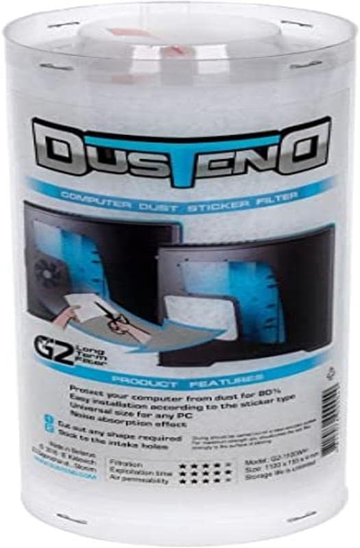 DustEND Longlasting Computer Dust Filter, Model G2, White