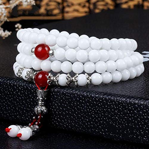 Bracelet en pierre naturelle d'agate et jade blanc pour une élégance intemporelle au quotidien