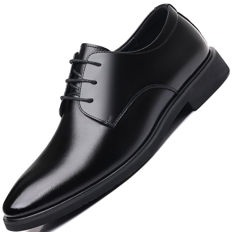 Men's Tuxedo Dress Shoes Men Fashion Casual Classic Pointed-Toe Formal Oxford Shoes Modern Lace Up Wedding Office Work Tuxedo Derby Shoes