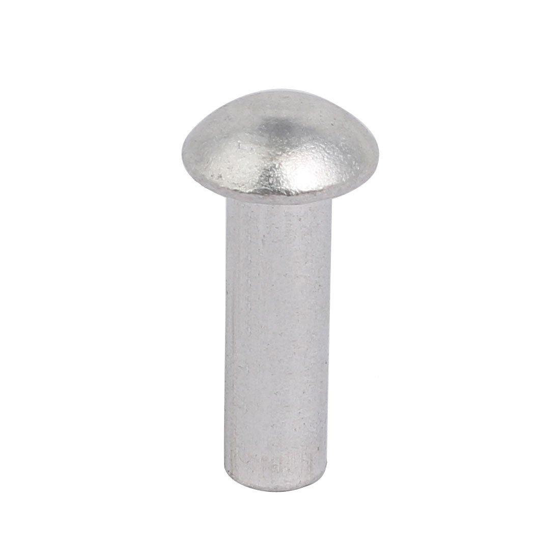 Sourcingmap 100pcs M5 x 16mm Aluminum Half Round Head Solid Rivet Fastener Silver Tone - Image 3