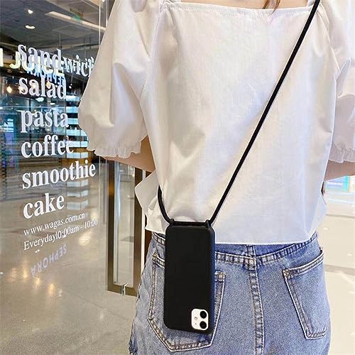 Colar tiracolo transversal com cordão capa de telefone para iPhone 14 Plus 13 12 Mini 11 Pro XS Max