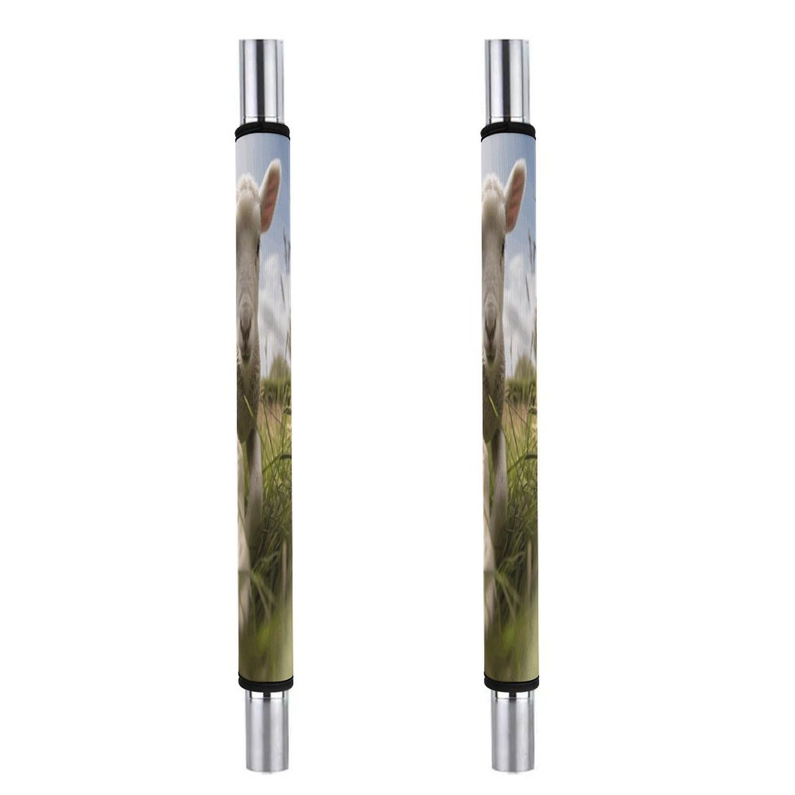 Adfgyerh Style Sheep Running On Grass Refrigerator Door Handle Covers 2 Pcs, Refrigerator Handle Covers Non-Slip Fridge Handle Covers For Oven Microwave Dishwasher Appliance Door Sleeves