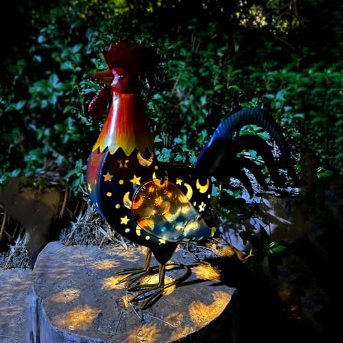 Liffy Metal Rooster Yard Decor,18 Inch Solar Chicken Yard Decorations Outdoor,Garden Rooster Decor For Outside,Lawn Statues Decorative Ornaments For Home Patio Backyard Landscape thumb #5