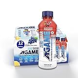 A-GAME Zero Sugar Sports Drink, Black Cherry Pomegranate Zero, The Ultimate Sugar Free Hydration Sports Beverage, 8 Essential Vitamins including B, C, & E plus Sea Salt Electrolytes, All Natural Flavors, Gluten Free & Keto Friendly, 16 Fl Oz (Pack of 12)