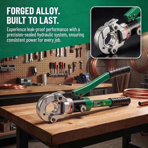 Growlush Hydraulic Press Tool with 11 Dies