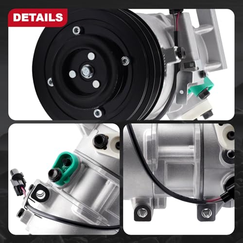AC Compressor Compatible with Rio Accent 2012 2013 2014 2015 2016 2017 L4 1.6L Replace 977011R100, 977011W600