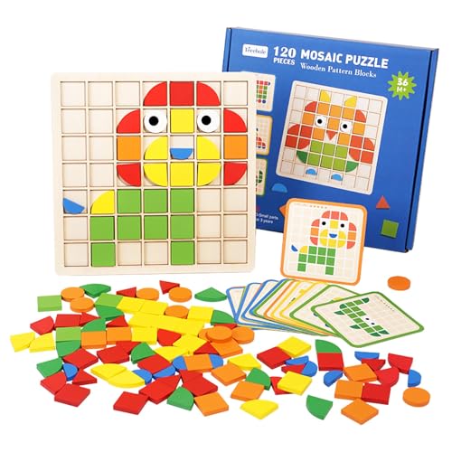 Dr. MUYA® Jouets Montessori 3 4 5 6 Ans, Puzzle Mosaïque, Puzzle en Bois, Puzzle Enfant 3 Ans, Jeu Éducatif 4 Ans, Jouets de Motricité, Tangram Enfant,...
