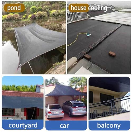 Vela Parasole Impermeabile 4X6 M, Telo Rettangolare In Rete Nero per Pergola - Antivento, Anti-Invecchiamento, Traspirante, Rete per La Privacy