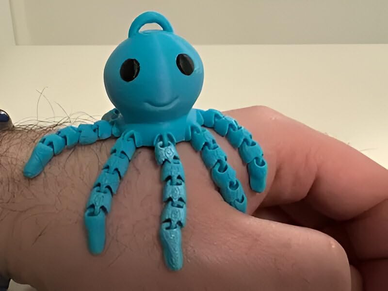 3D CUBES Cute Plastic Octopus Fidget Toy, Multicolor,Figure Toy, Bendable Tentacles
