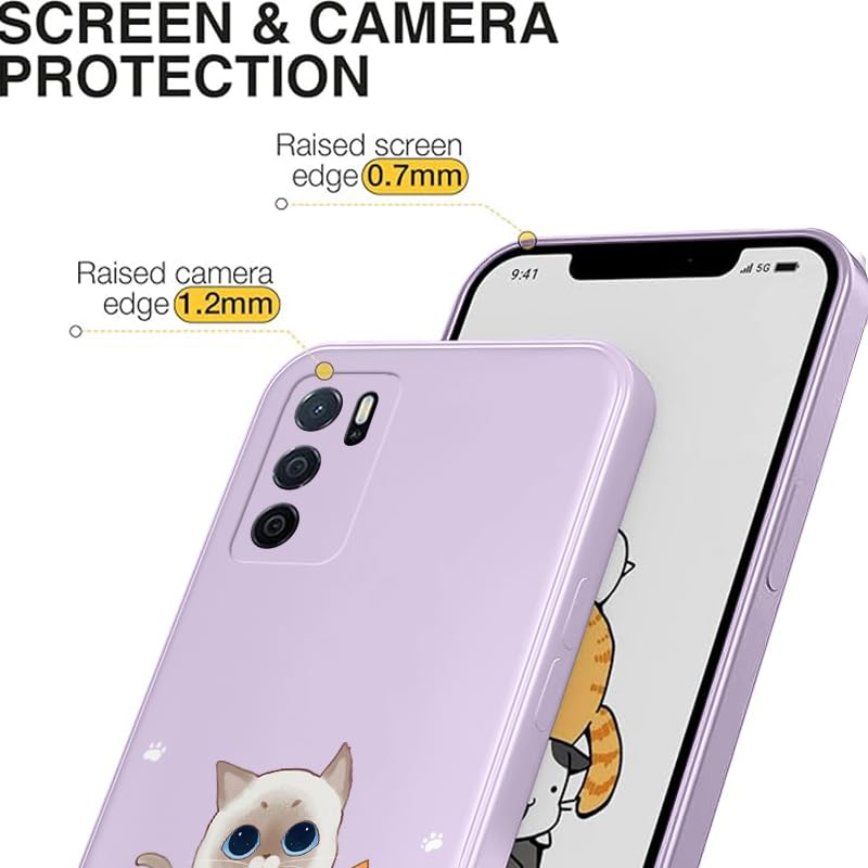 WOKEZ Oppo A78 5G Telefonfodral med Kattmönster - Ultratunt Skydd