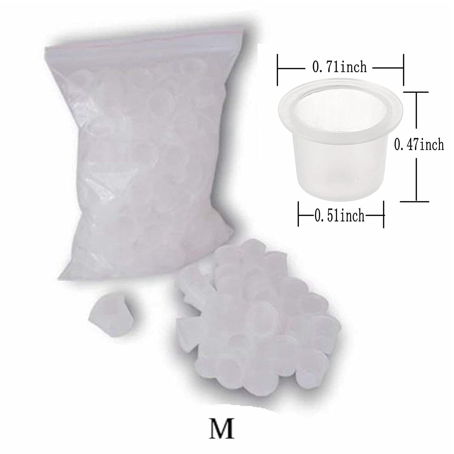 Ink Caps for Tattooing,DOWEI 1000pcs Disposable Medium 13mm Tattoo Ink Caps for Ink Cups Supplies (1000M)