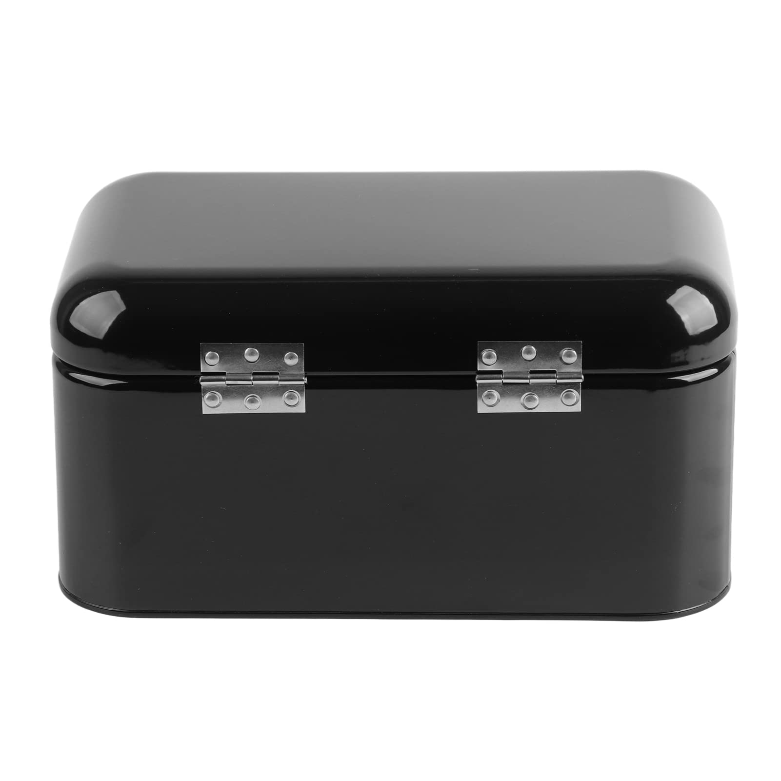 Cocoarm Metalowy Pojemnik na Chleb w Jednolitym Kolorze w Stylu Retro o Dużej Pojemności i Trwałej Konstrukcji do Przechowywania na Blacie Kuchennym (BLACK)