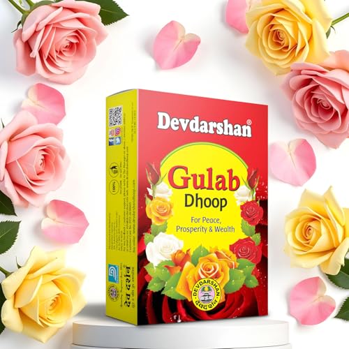 Image of Devdarshan Gulab Dhoop Sticks | Wet Dhoop Batti | 100% Natural Rose Fragrance for Pooja, Meditation, Home & Festivals | Non-Toxic, Eco-Friendly, Long-Lasting - 480 Sticks (24 Units, 20 Sticks Each) | Sacred Herbs (Jadi Buti) & Resins | Pure Rose Fragrance & Charcoal-Free Incense | For Daily Pooja, Aarti, Havan & Festivals