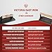 Victoria Cast Iron Panini Press, Burger Press, Bacon Press, Grill Press, Seasoned with 100% Kosher Certified Non-GMO Flaxseed Oil, Model Number: GAD-025