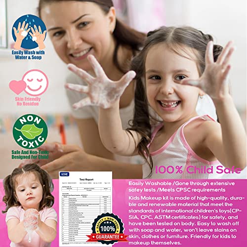 Herapfann HERAPFANN-05 Kids Makeup Kit For Girl - Kids Makeup Kit Toys For Girls,Play Real Makeup Girls Toys, Washable Make Up For Little Girls, Non Toxictoddlers Pretend Cosmetic Kits,Age4-12 Year Old Children Gift thumb #2