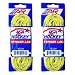 A&R Sports Striker Ice Hockey Skate Laces, 2 Pair Pack - Yellow, Waxless (84