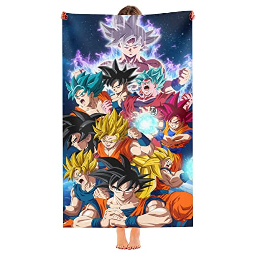 XAMBB Serviette de Plage Anime ,Drap de Plage à Séchage Rapide 75x150CM, Serviette de Voyage Légère et Portable, 75 x 150 cm