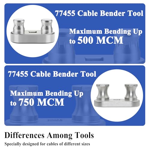Image of 77455&77460 Cable Bender Tool Set, Connects to 1 /2'' Ratchet, Wire Bender Tool-Maximum Bending Up to 500&750 MCM