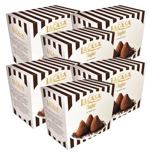Lacasa Lote de 6 Caja de Trufas al Cacao Puro 200G