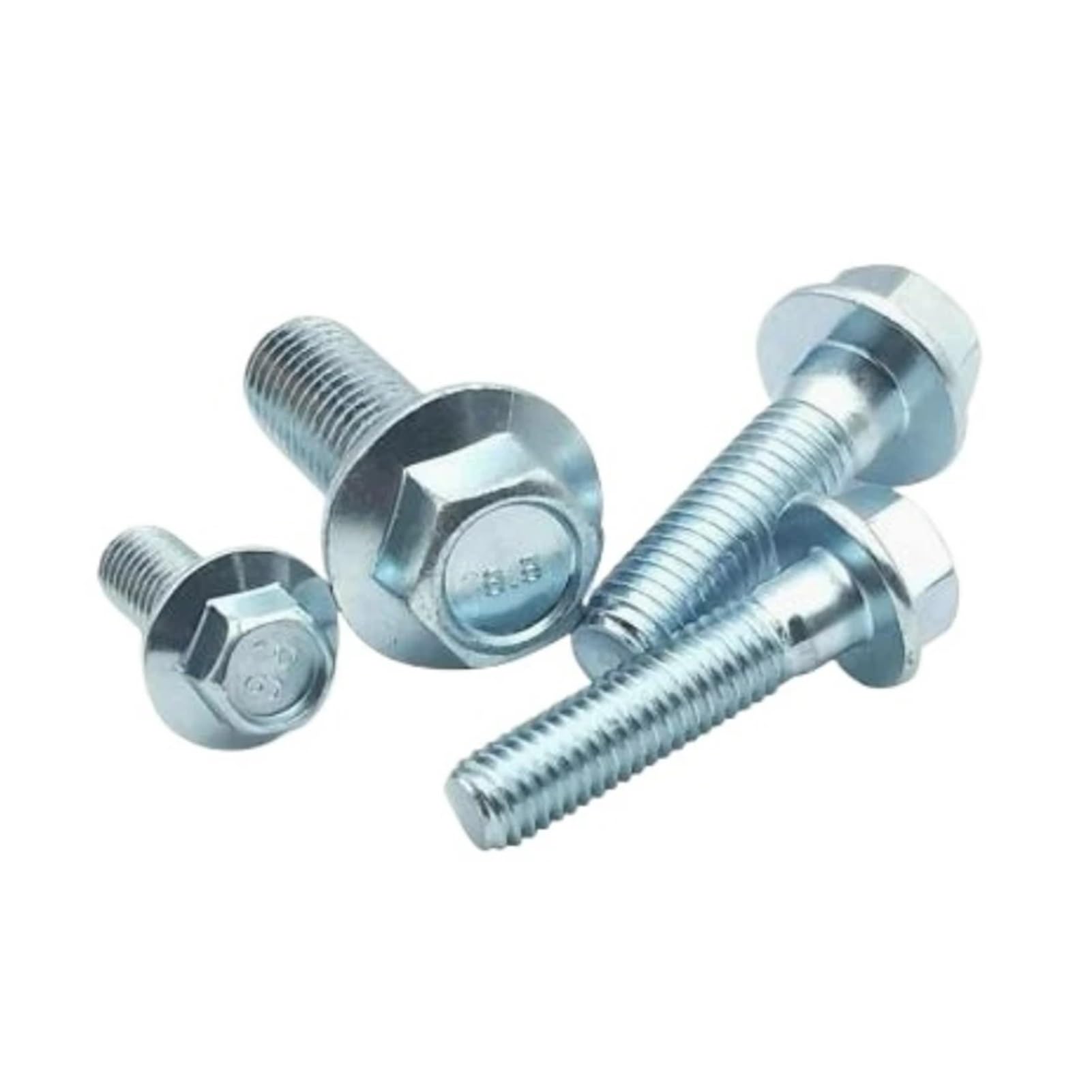 5-100 viti a flangia esagonale M5, M6, M8, M10, M12, GB5787, zincate, grado 8,8, filettatura intera/semifilettata (90 mm, filettatura M8, mezzo filettato, 10 pezzi)