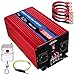 Inversor 12V 220v Onda Pura 3500W /7000W ETREPOW Convertidor de Voltaje con 2 Tomas UE y un USB de 2,1A, Mando a Distancia Inalámbrico, Pantalla Digital y 2 Ventiladores-Auto Transformador