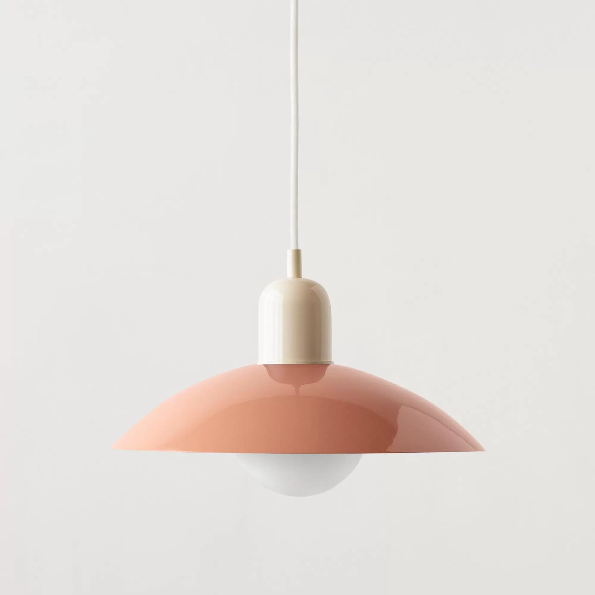 Wisząca lampa w stylu Mid Century Modern do stodoły Nordic Green Ceiling Lampa wisząca Metalowy klosz w kształcie miski Duży żyrandol w stylu rustykalnym do kuchni Wyspa Zlew Jadal