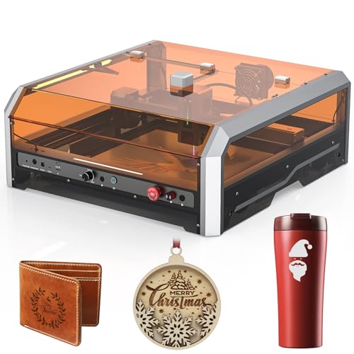 Genmitsu L8 Laser Engraver, 20W Laser Cutter Built-in Acrylic Enclosure with Vent, Air Assist Pump, Honeycomb, Camera, All-in-one Plug and Play Laser Engraving Machine, Laser Safety Class 1
