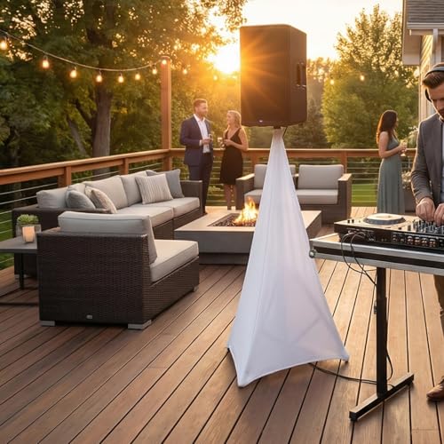 Housse pour enceinte amplifiée blanche coton TOPBATHY
