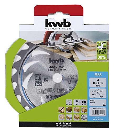 KWB Circular Saw Blade 150 X 16 MM, Battery top thin cut - Image 3