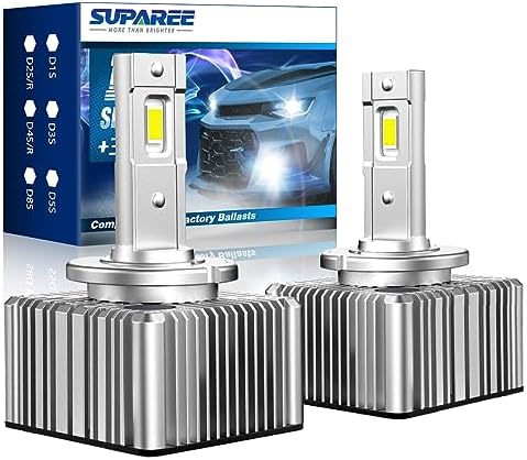 SUPAREE D1S D1R LED Headlight Bulbs, 6000K White 70W 12000LM Bright LED ...
