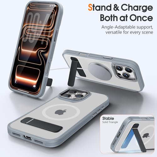 Coque iPhone 16 Pro antichoc Misscase gris mat protection militaire élégante
