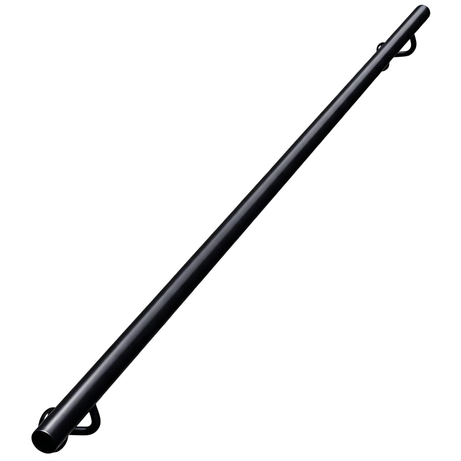 Corrimano per scale 30cm 80cm 100cm 150cm 270cm, ringhiera per scale ferro battuto nero con staffe viti metalliche, asta supporto montata parete per interni esterni(270cm)