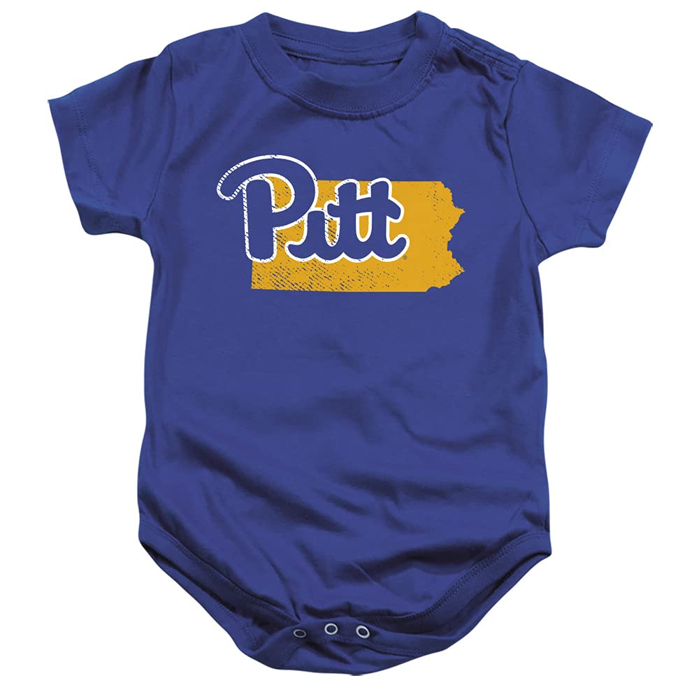 University of Pittsburgh Official State Shape Unisex Infant Snap Suit for Baby,Royal Blue, 12 Months