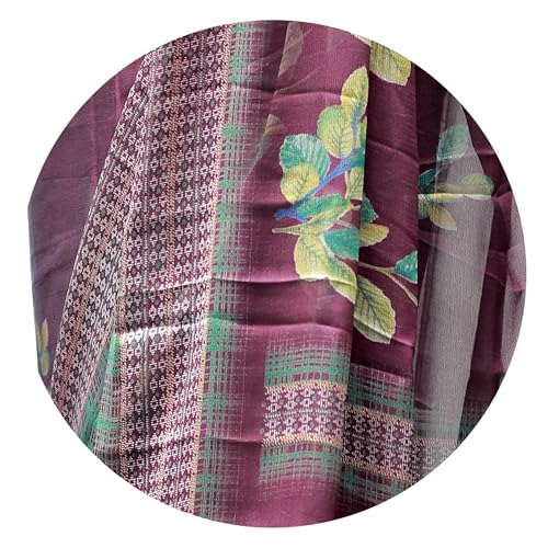 Image of MIRCHI FASHION Saree for Woman | Chiffon Floral Printed Breathable Occasional Sari with Blouse