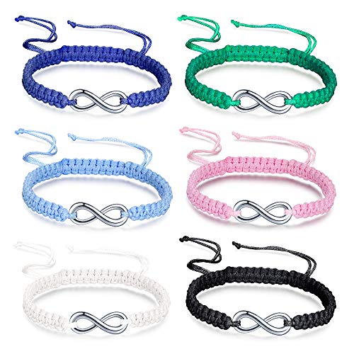 Bracelet tissé multicouche infini en corde et alliage pour femme et fille