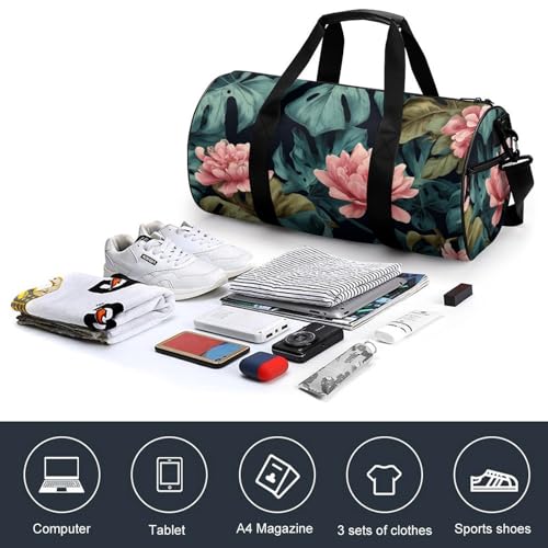 Bolsa de deporte cilíndrica espaciosa para organizar tu ropa de viaje 4