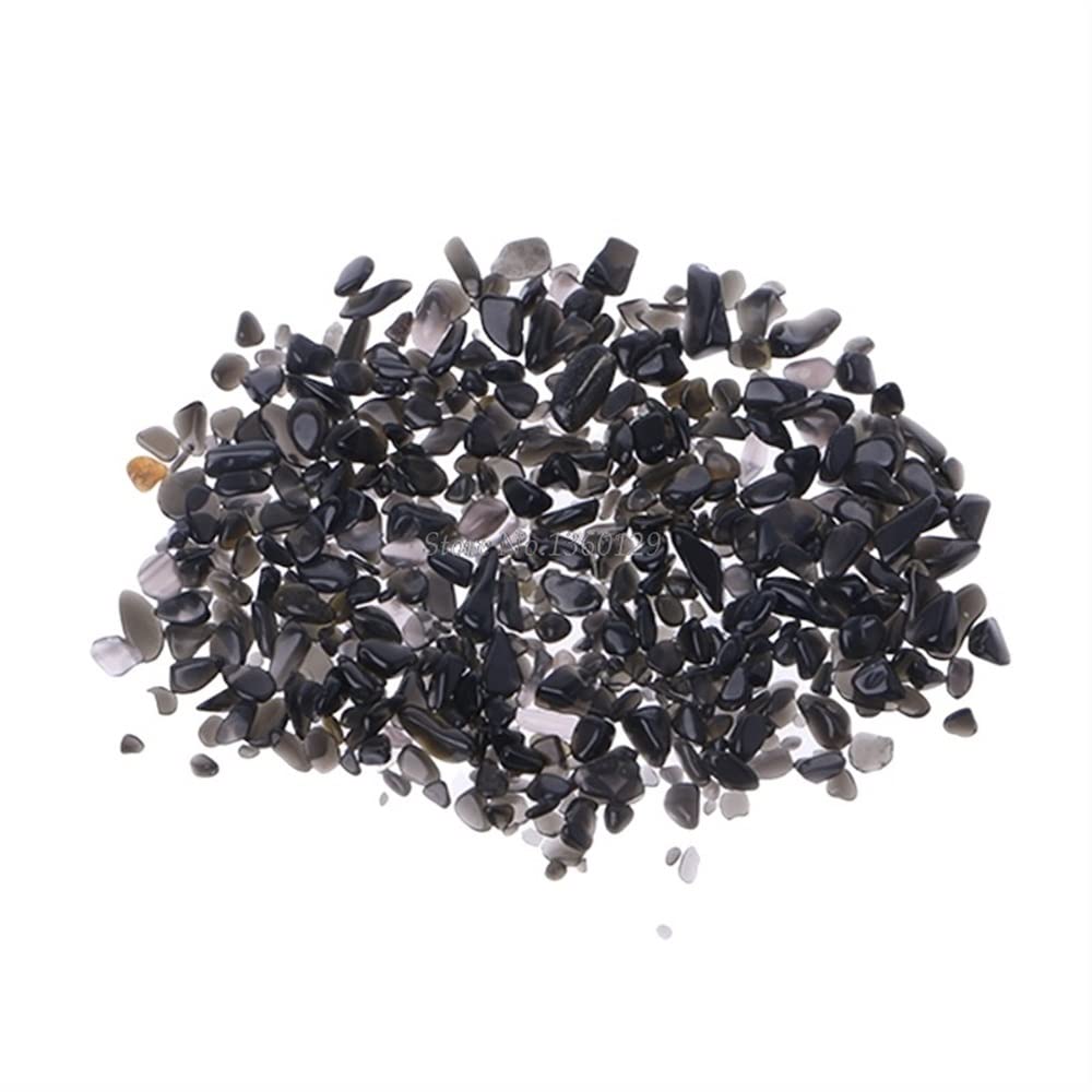 Natural Magic 50g Natural turmalina Negra Cristal s Grava Pulida decoración de Plantas de Acuario decoración de la habitación