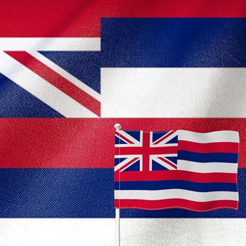 Drapeau de l'État hawaïen double face en toile de jute contre la décoloration